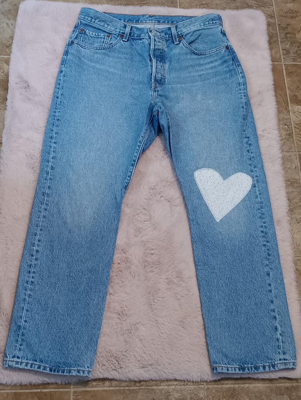 Levi 501 Denim Straight Leg Jeans